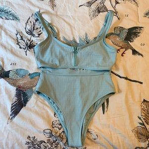 Tavik + robins egg blue high leg bikini
